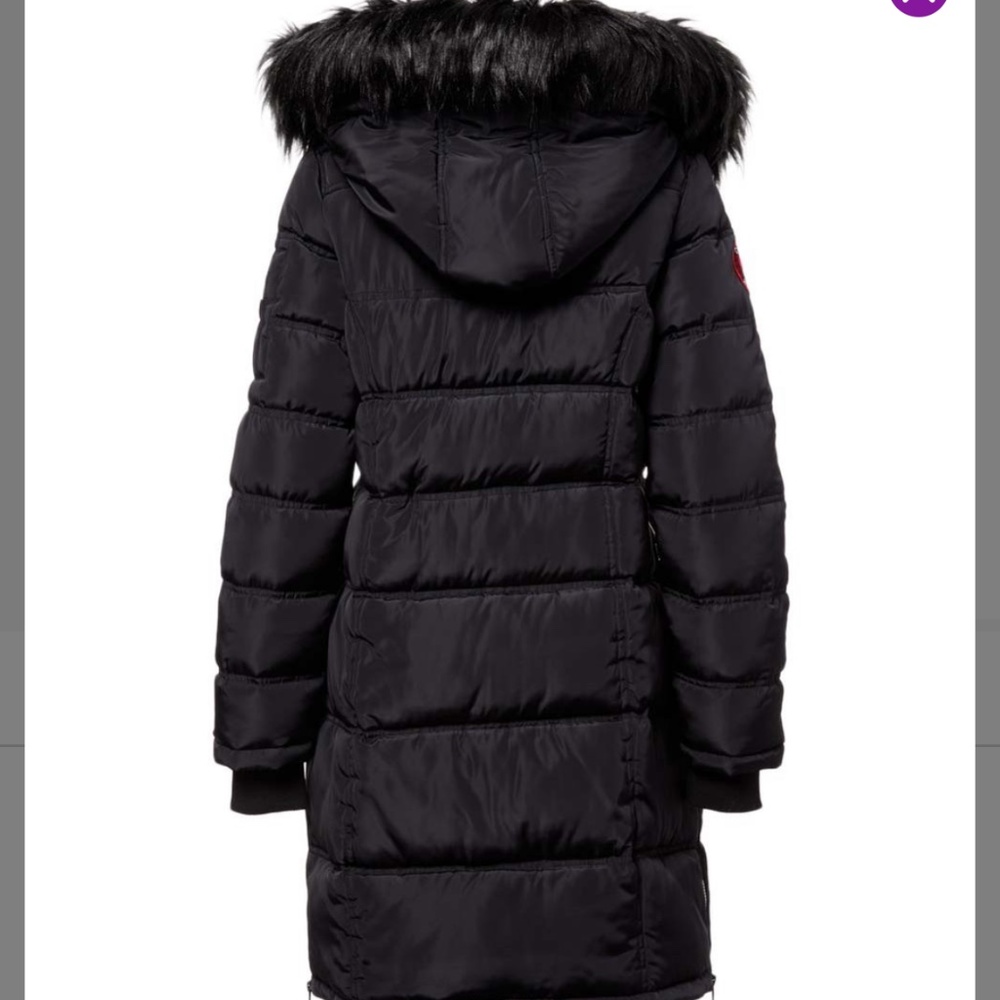 Black Hooded Puffer Parka